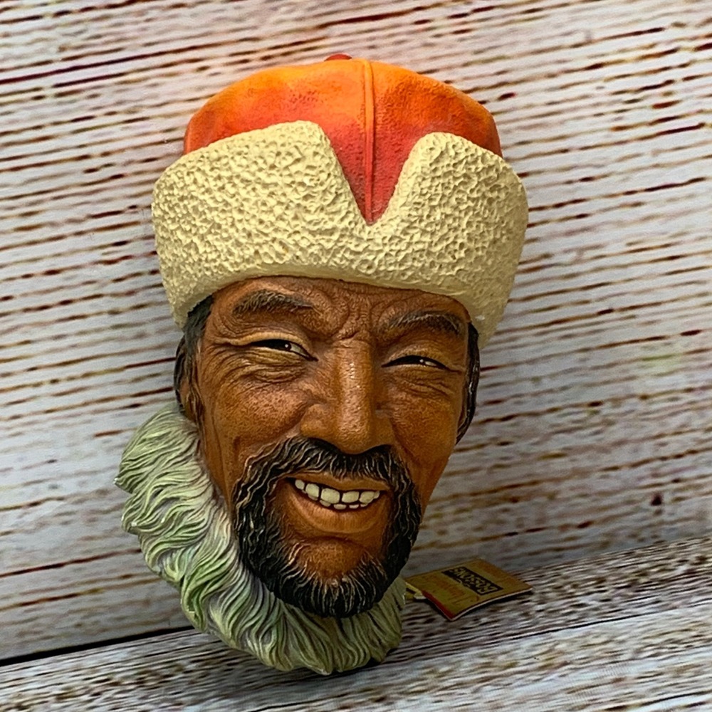 Vintage Bosson's‎ Himalayan Wall Mask England Handpainted 1966 Character Face
